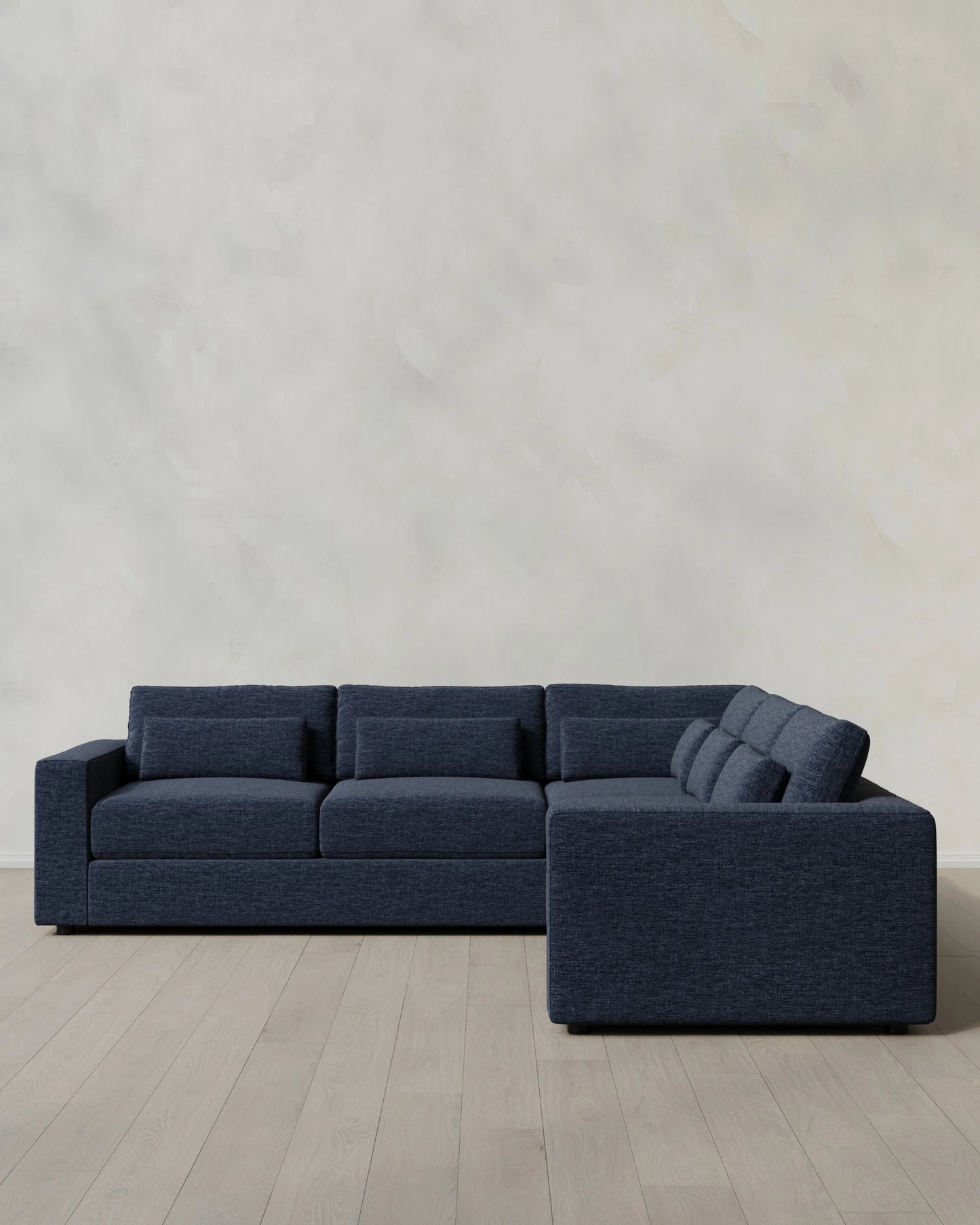 Ashford Deep Seat L Sectional in Performance Chenille Linen Blend - 119x119 / Sorrell
