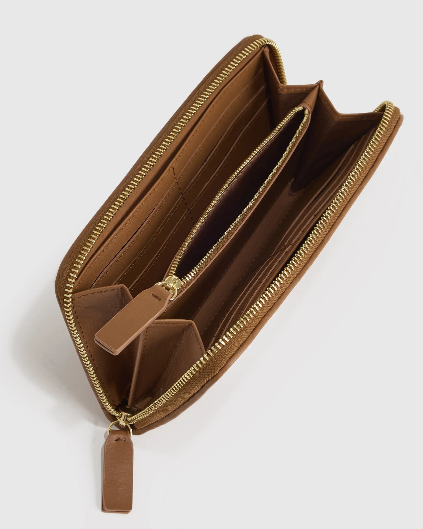 Italian Leather Handwoven Continental Wallet - One Size / Black