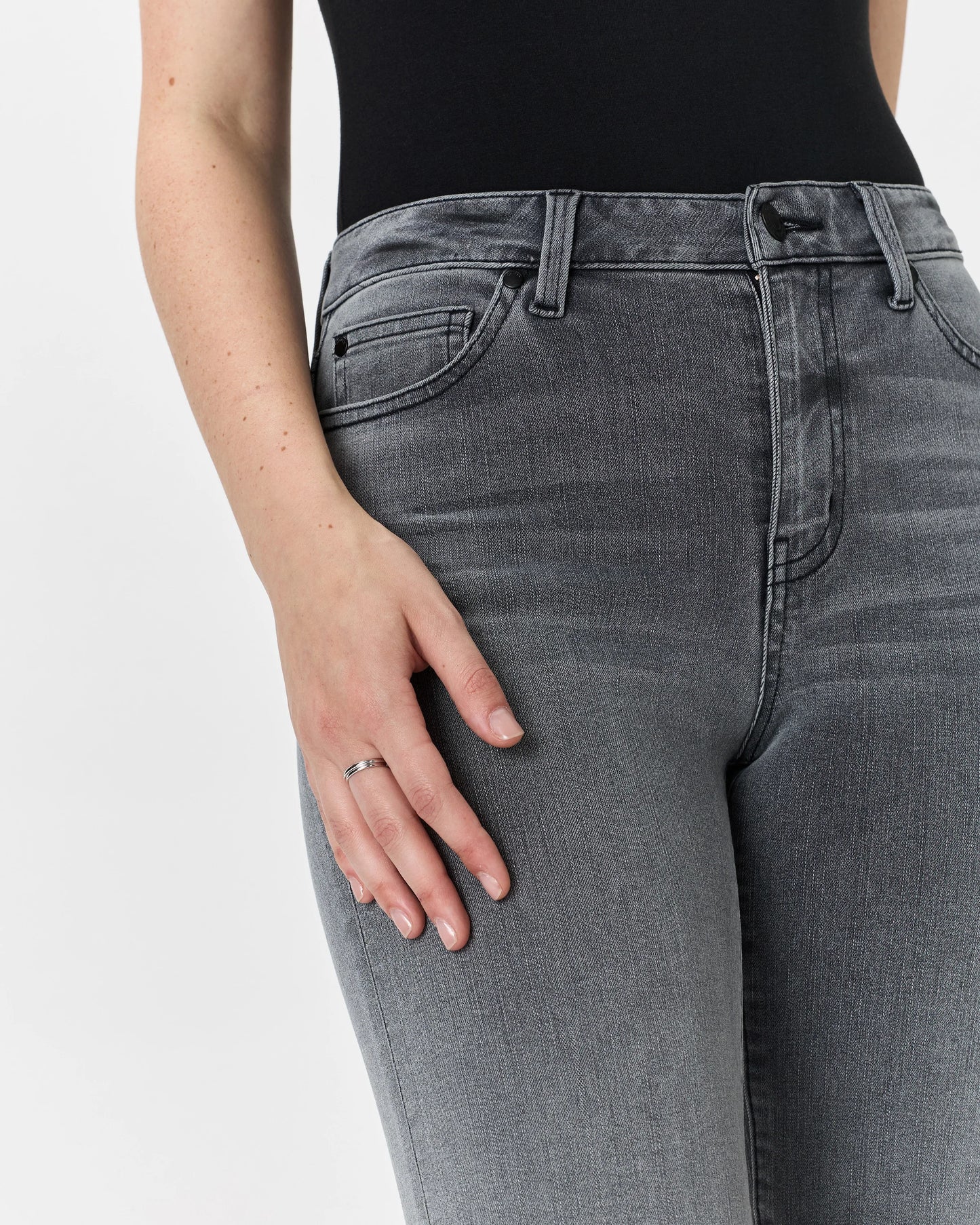 Bella Stretch Kick Flare Jeans - 24 / Deep Rinse