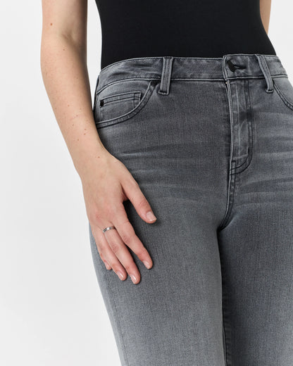 Bella Stretch Kick Flare Jeans - 24 / Deep Rinse