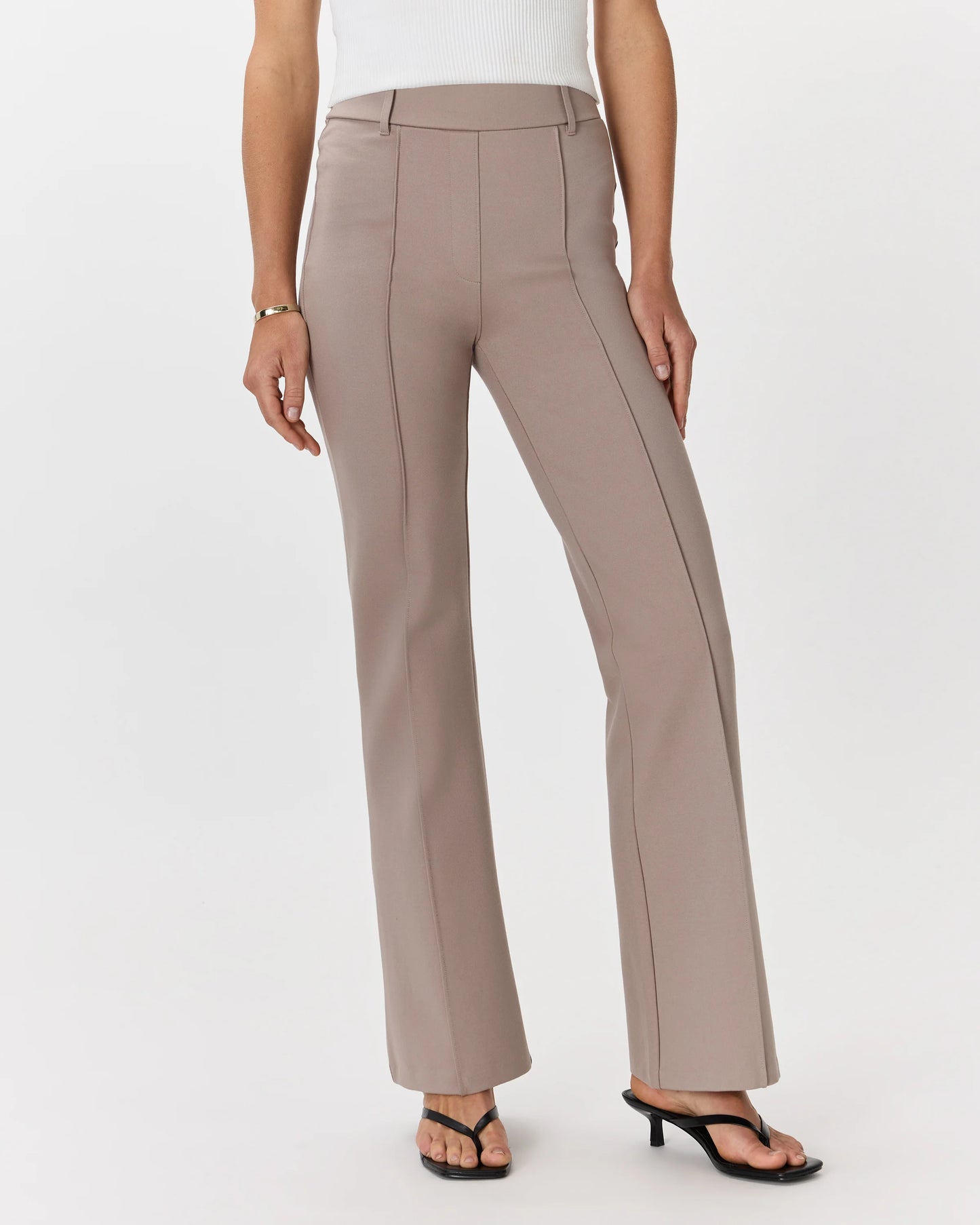 Ultra-Stretch Ponte Flare Leg Pants - XS / Espresso