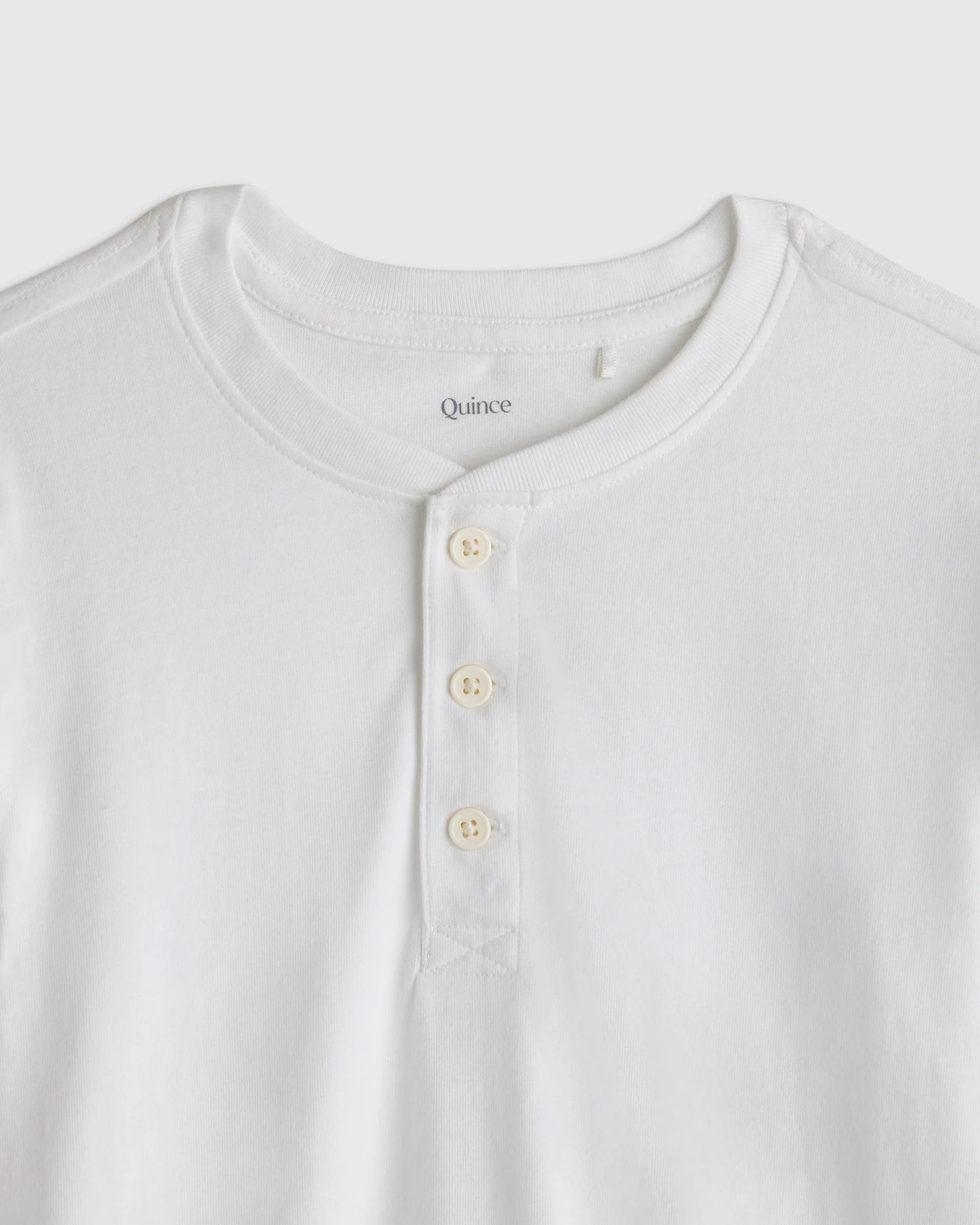 100% Organic Cotton Long Sleeve Henley Tee - 2T / Oatmeal Stripe