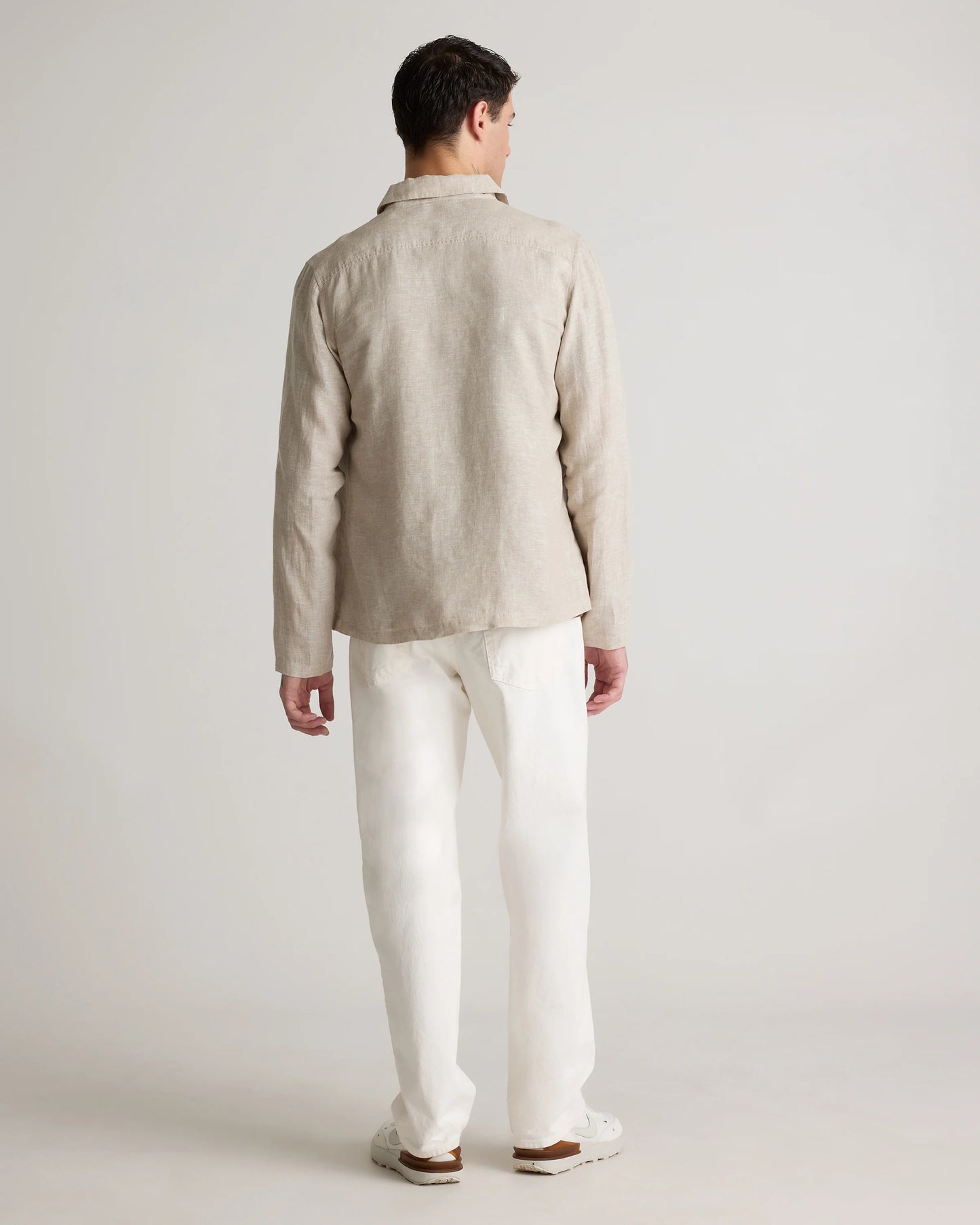 100% European Linen Chore Jacket - S / Flax