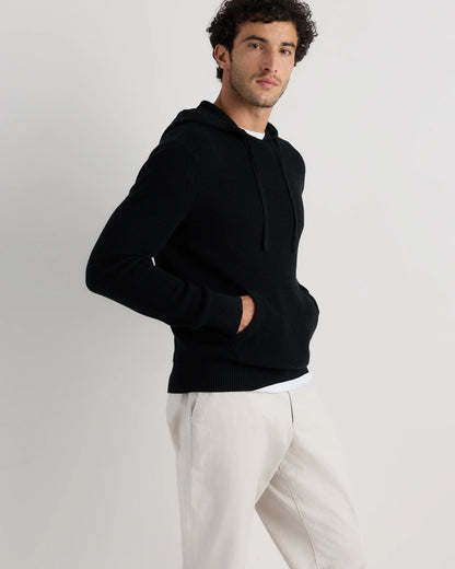 Organic Cotton Cashmere Waffle Hoodie - S / Bayberry Olive