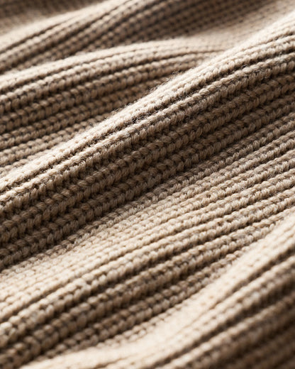 Australian Merino Wool Full Zip Sweater - S / Heather Bone