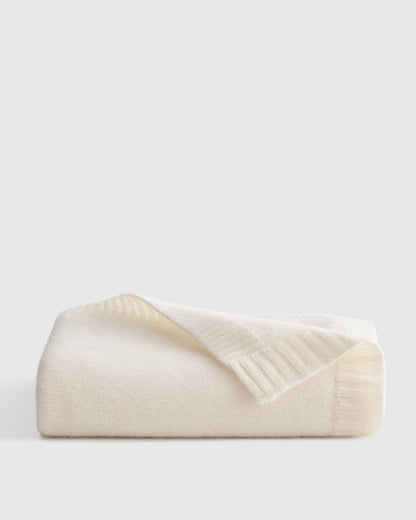 Mongolian Cashmere Luxe Knit Baby Blanket - One Size / True Navy