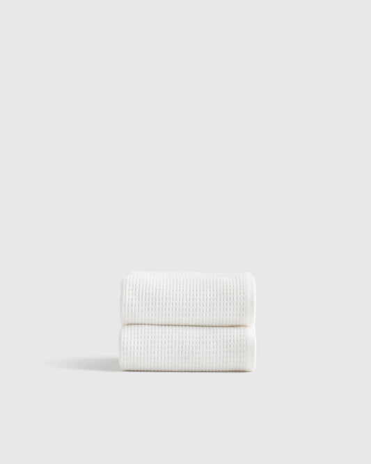 Turkish Waffle Terry Hand Towel (Set of 2) - One Size / White