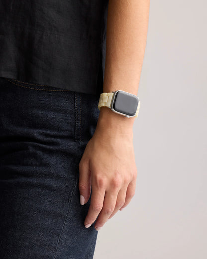 Acetate Smartwatch Band - 38mm - 42mm / Grey Tortoise