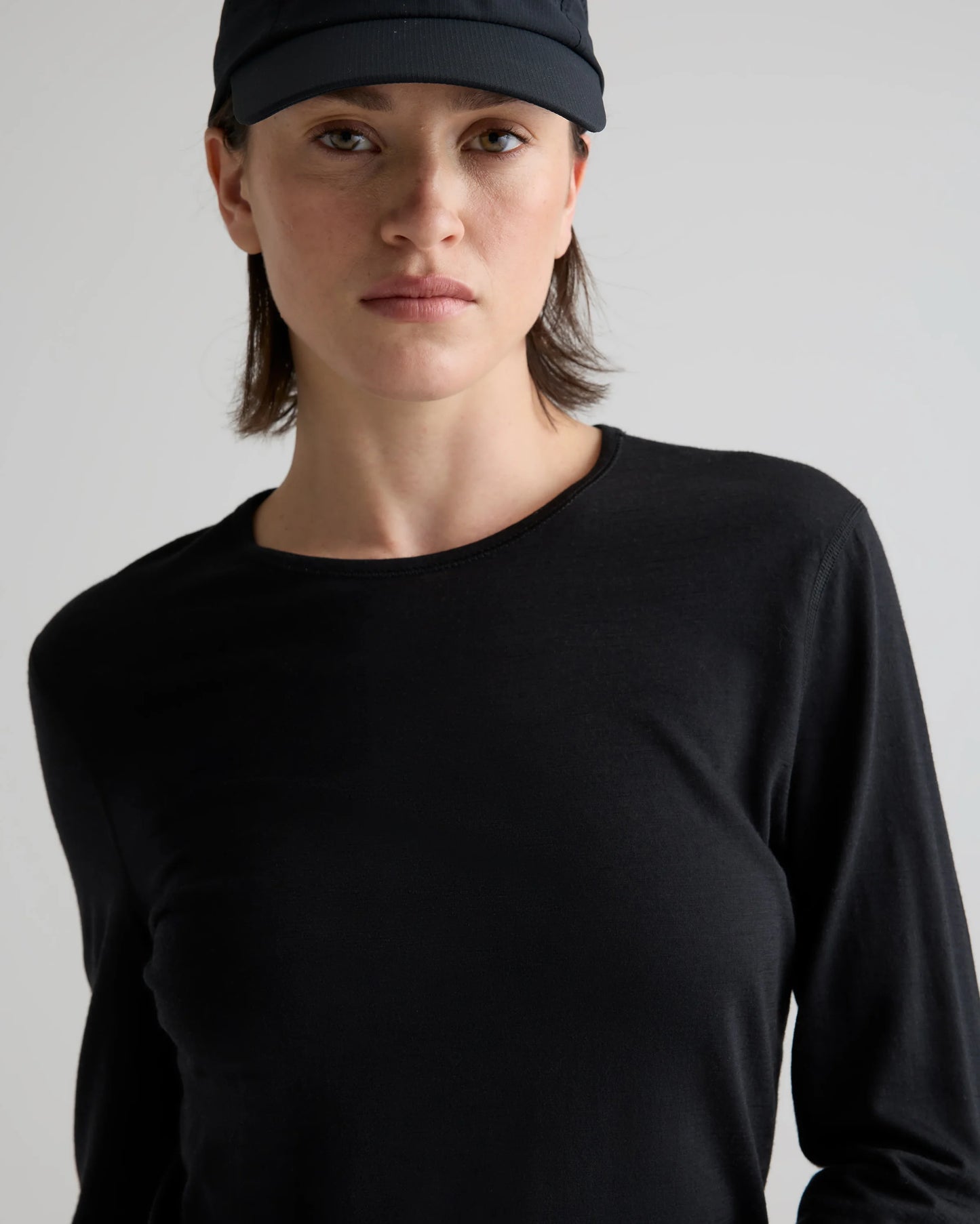100% Merino Wool All-Season Long Sleeve Base Layer - XS / Black