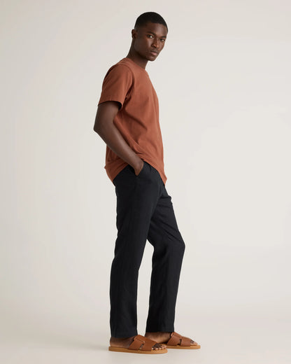100% European Linen Pants - S / Bayberry Olive
