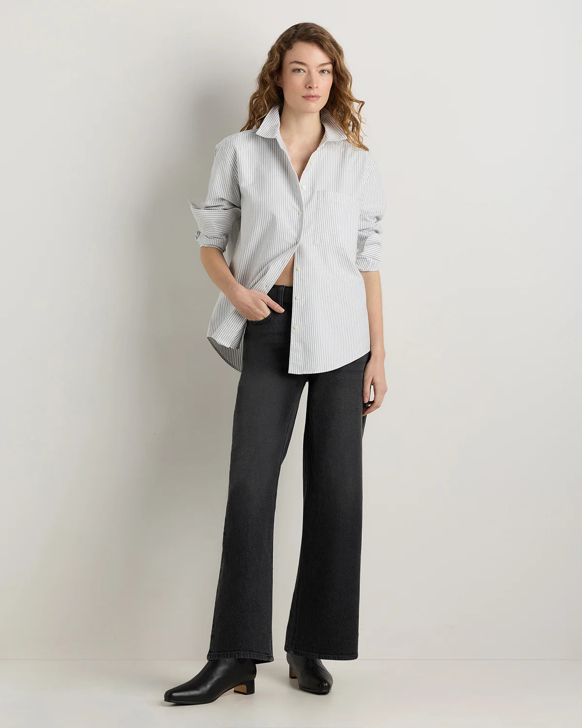 Organic Cotton Relaxed Oxford Shirt - XS / Opal Pink