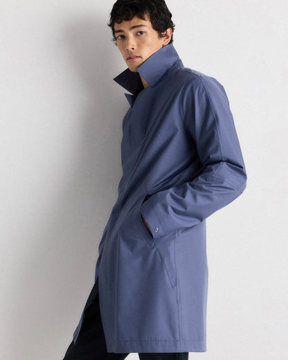 Weather Proof Long Rain Jacket - S / Storm Blue
