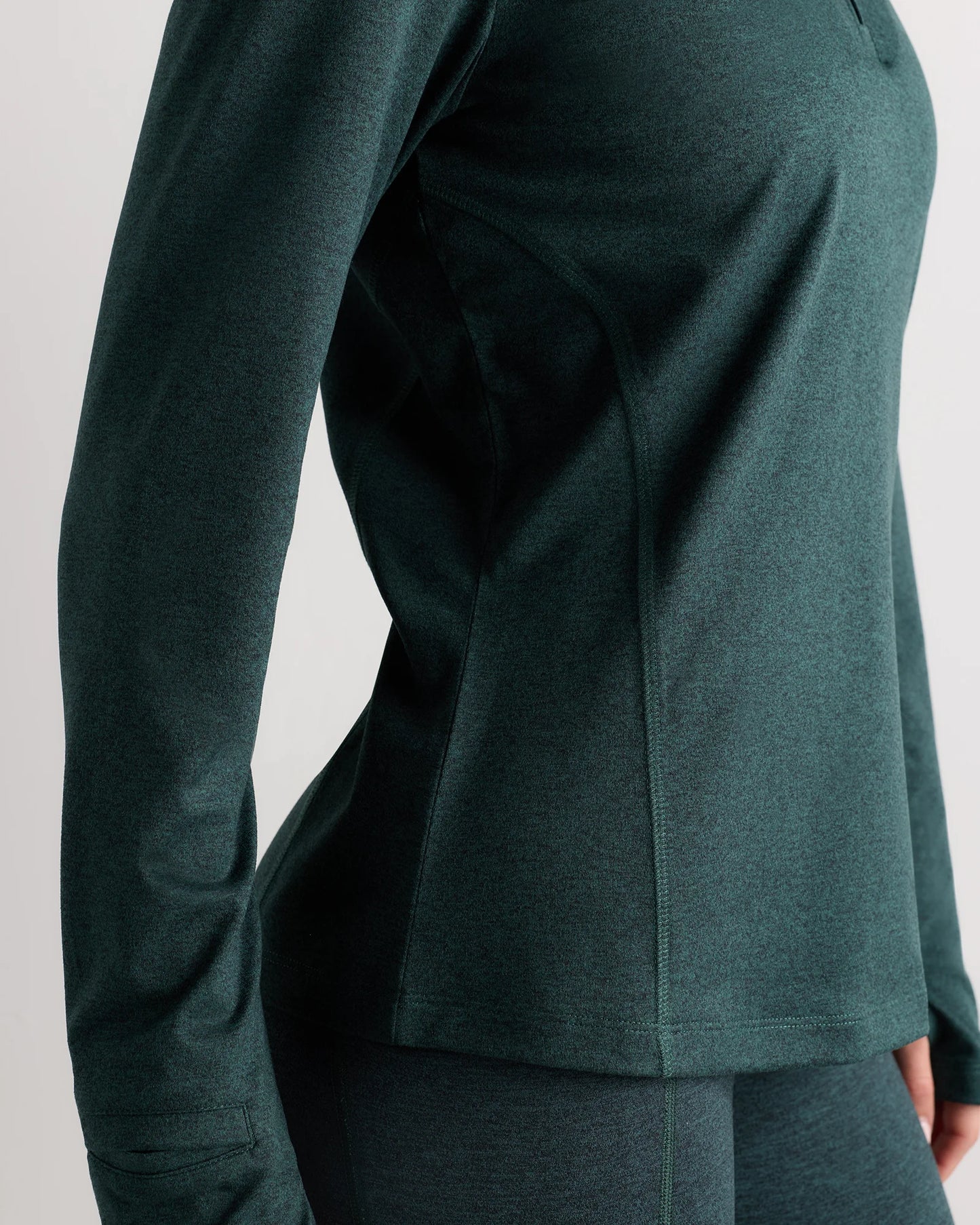 Flowknit Quarter-Zip Pullover - XS / Heather Deep Navy