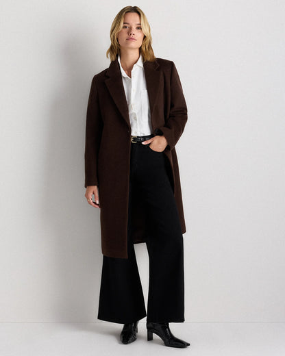 Wool Cashmere Blazer Coat - XS / Mocha Brown