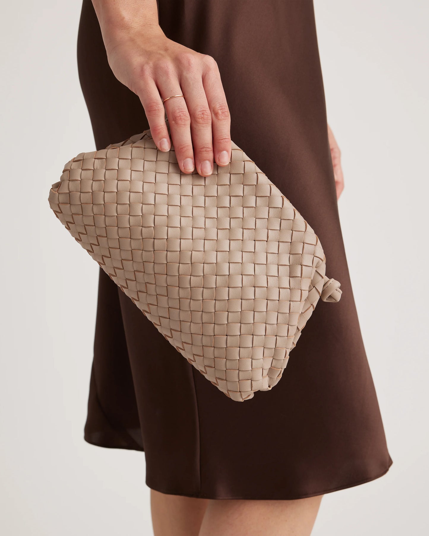 Naomi Handwoven Clutch - One Size / Black