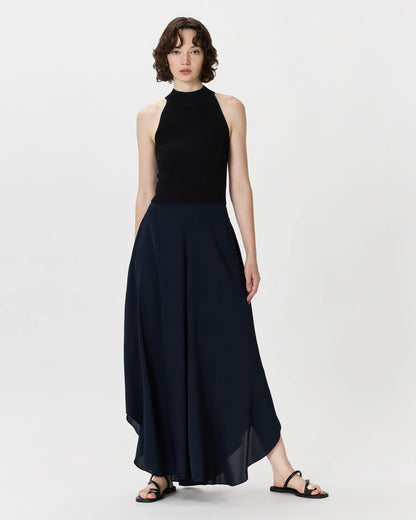 Washable Stretch Silk Palazzo Pants - XS / Black