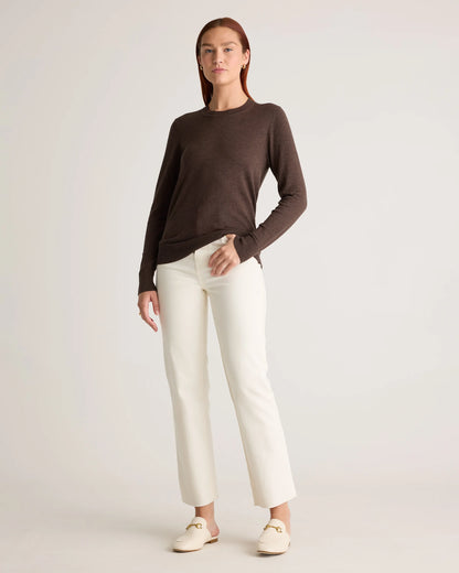 Lightweight Cotton Cashmere Crew Sweater - XS / Mountain Spring Blue