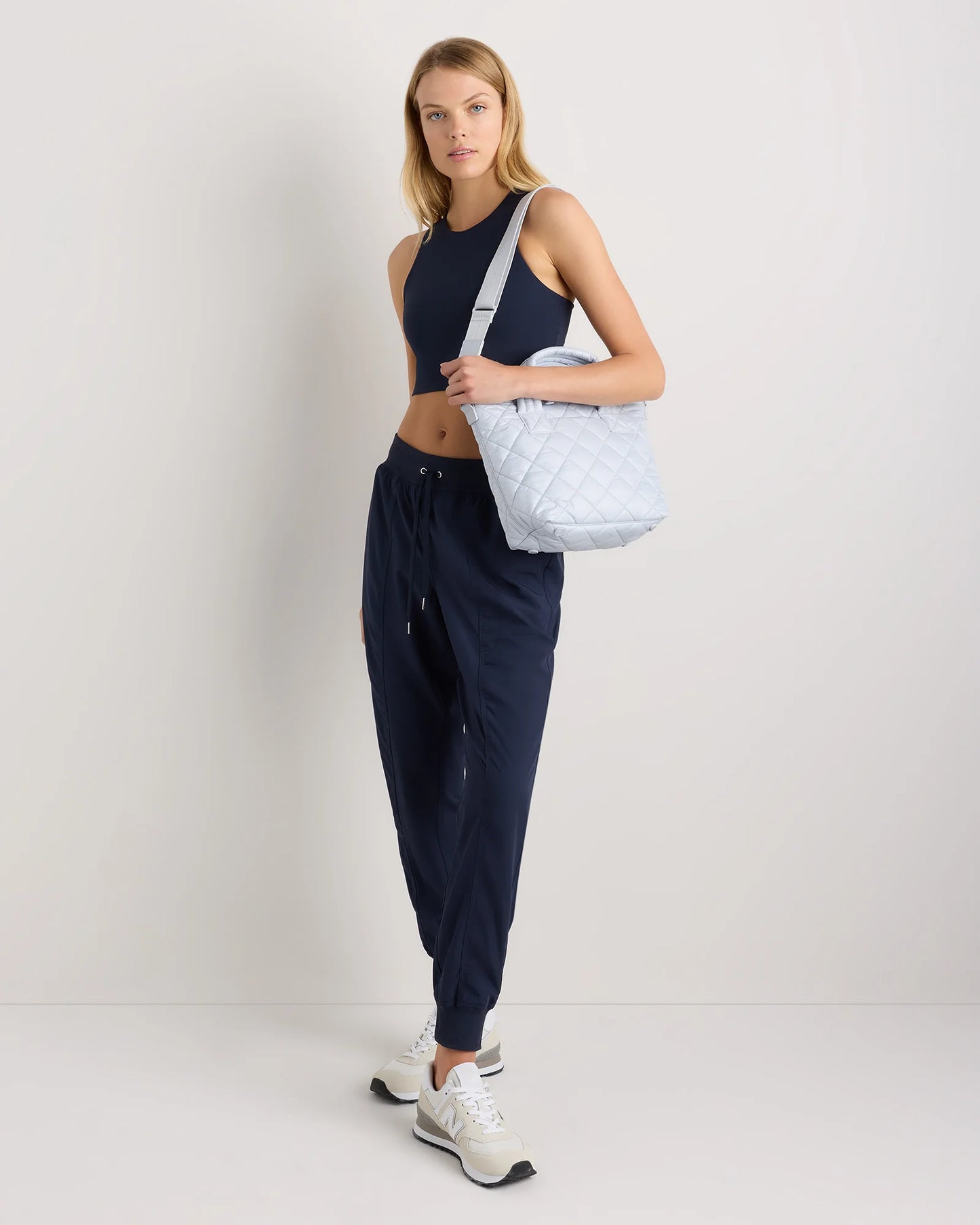 Transit Quilted Small Crossbody Tote - One Size / Taupe Brown