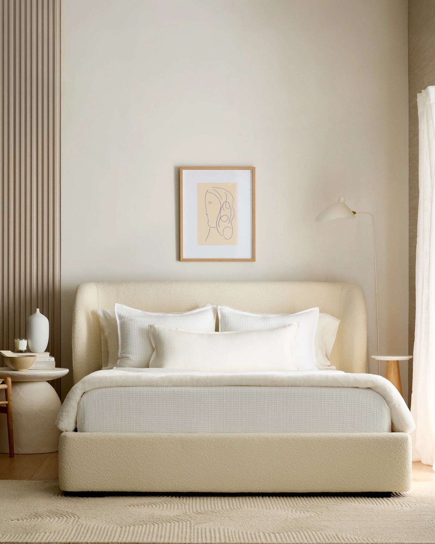 Performance Boucle Shelter Bed - Queen / Ivory