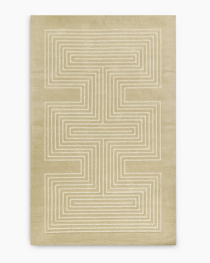 Langdon Hand-Tufted Wool Rug - 3'6" x 5'6" / Beige