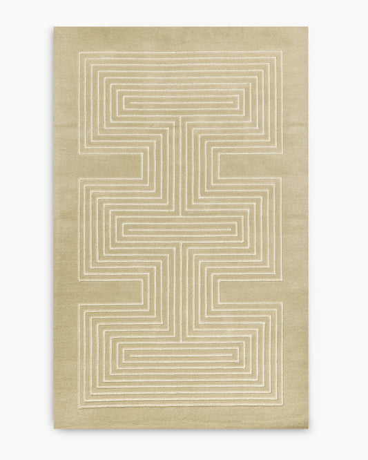 Langdon Hand-Tufted Wool Rug - 3'6" x 5'6" / Beige