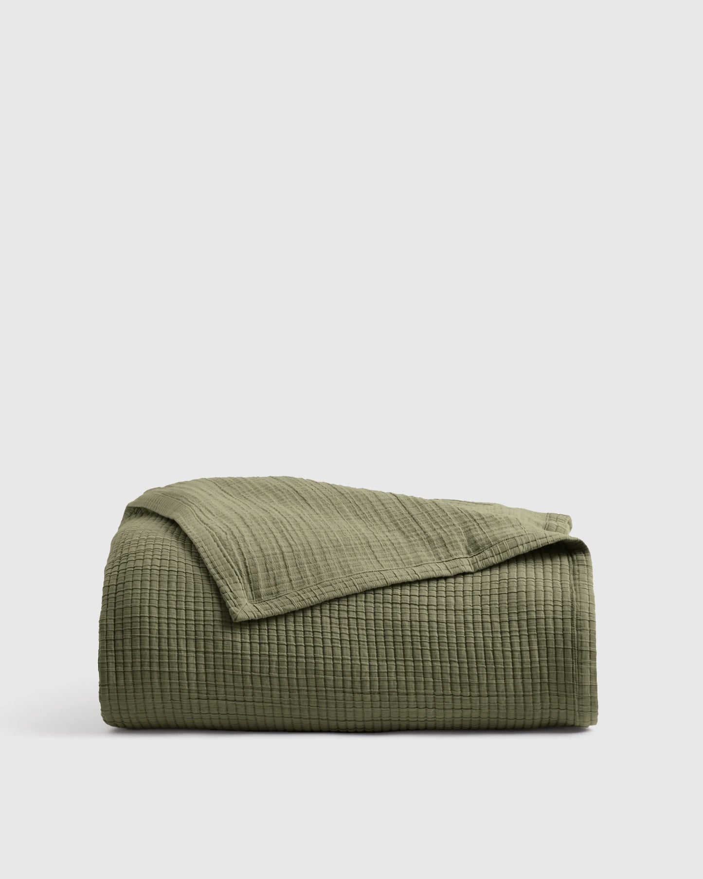 Organic Ribbed Cotton Coverlet - Twin / Toffee