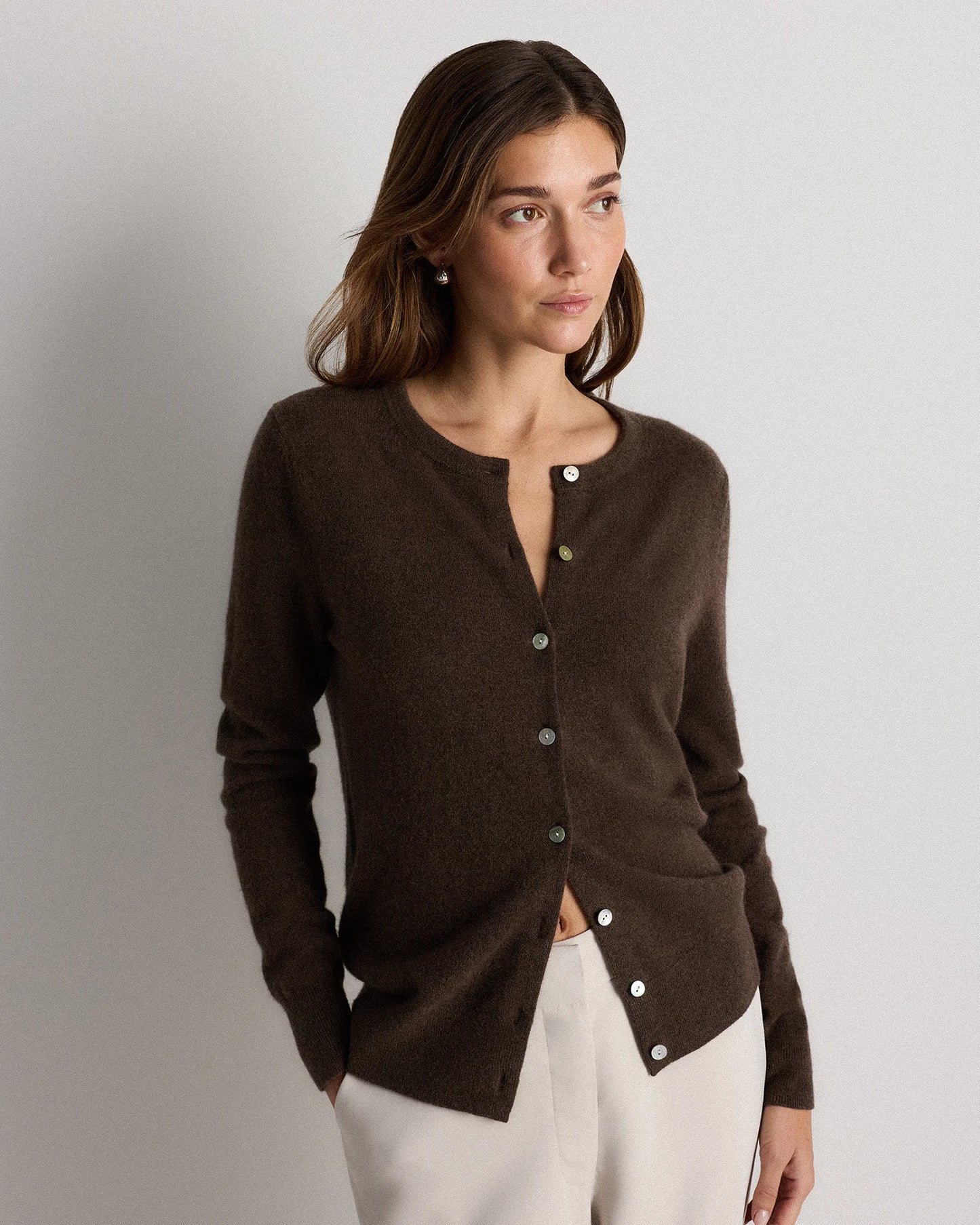 Mongolian Cashmere Cardigan Sweater - XS / Black