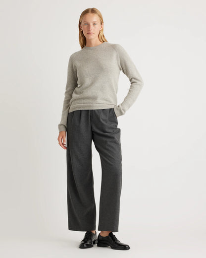 100% Yak Wool Crewneck Sweater - XS / Black