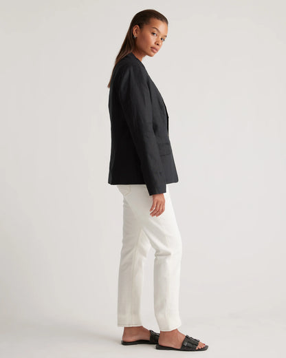 100% European Linen Structured Blazer - XS / French Blue