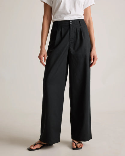 Drapey Twill Pleated Trouser - 0 / Baywood