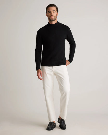 100% Yak Wool Roll Neck Sweater - XS / Black
