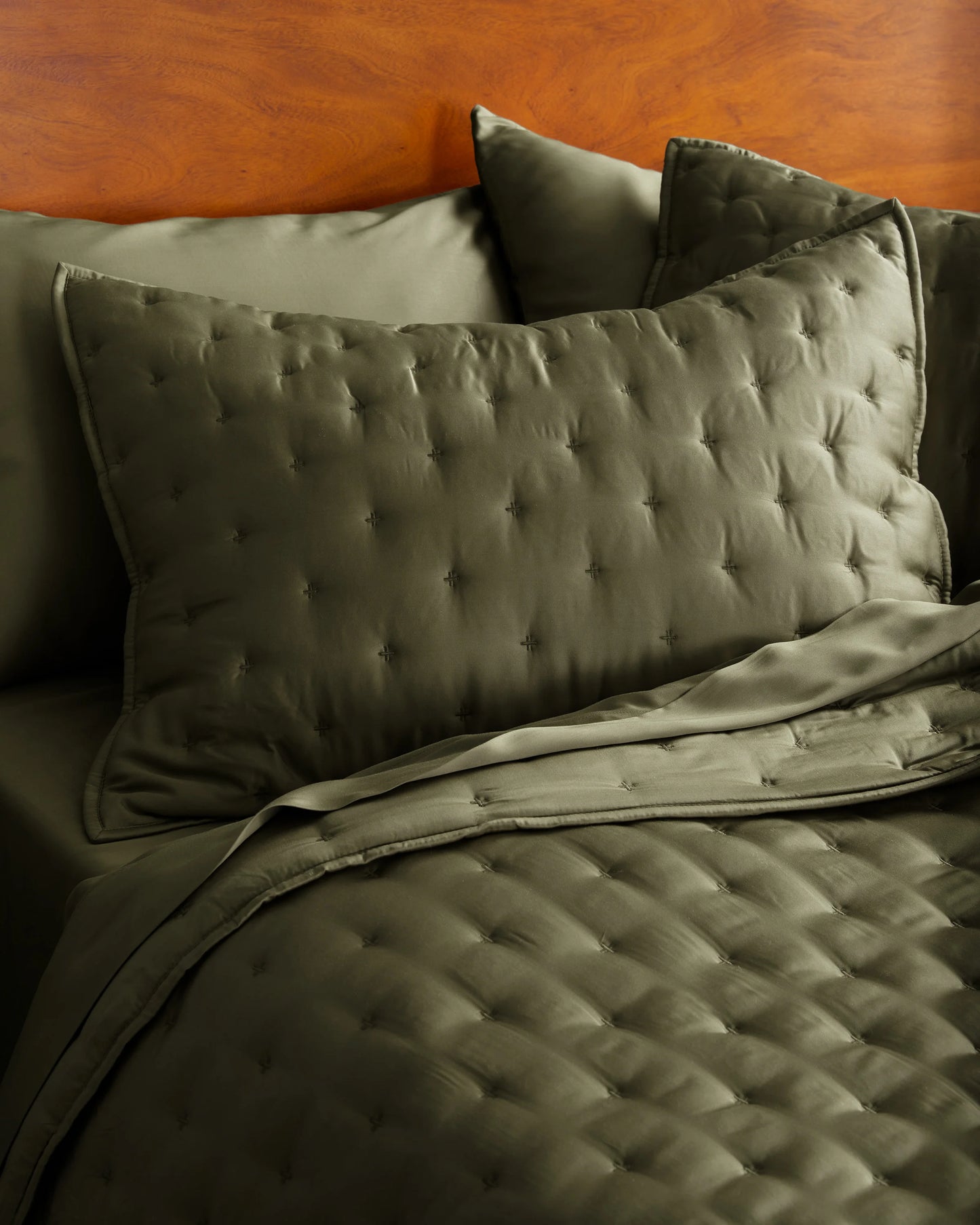Bamboo Dream Quilted Sham Set - Standard / Sage