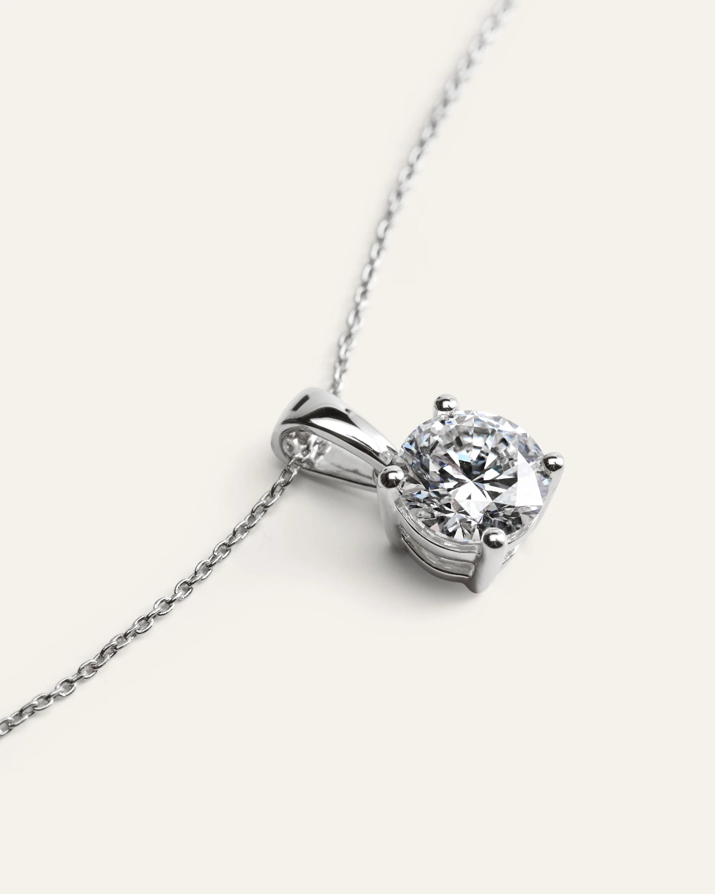 14K Gold Lab Grown Diamond Solitaire Pendant - 2ct - One Size / Yellow Gold