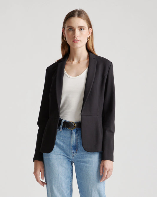 Ultra-Stretch Ponte Blazer - XS / Black