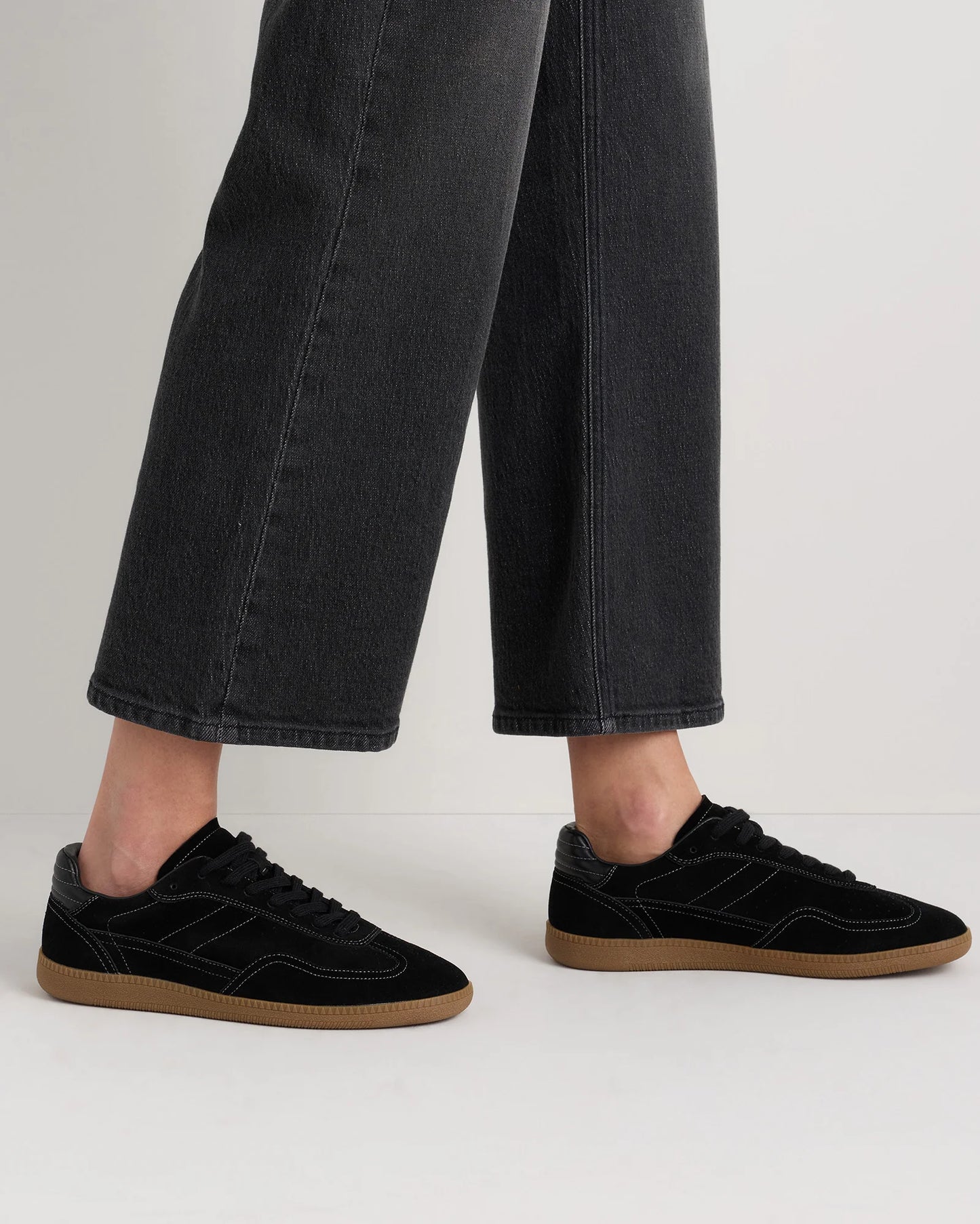 Italian Suede Gum Sole Sneaker - 5 / Birch