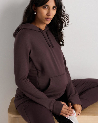 SuperSoft Fleece Maternity & Nursing Hoodie - XS / Off-White
