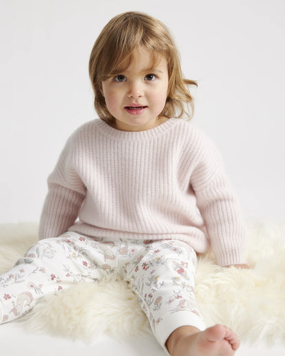Washable Cashmere Fisherman Tunic Sweater - 3-6M / Heather Grey