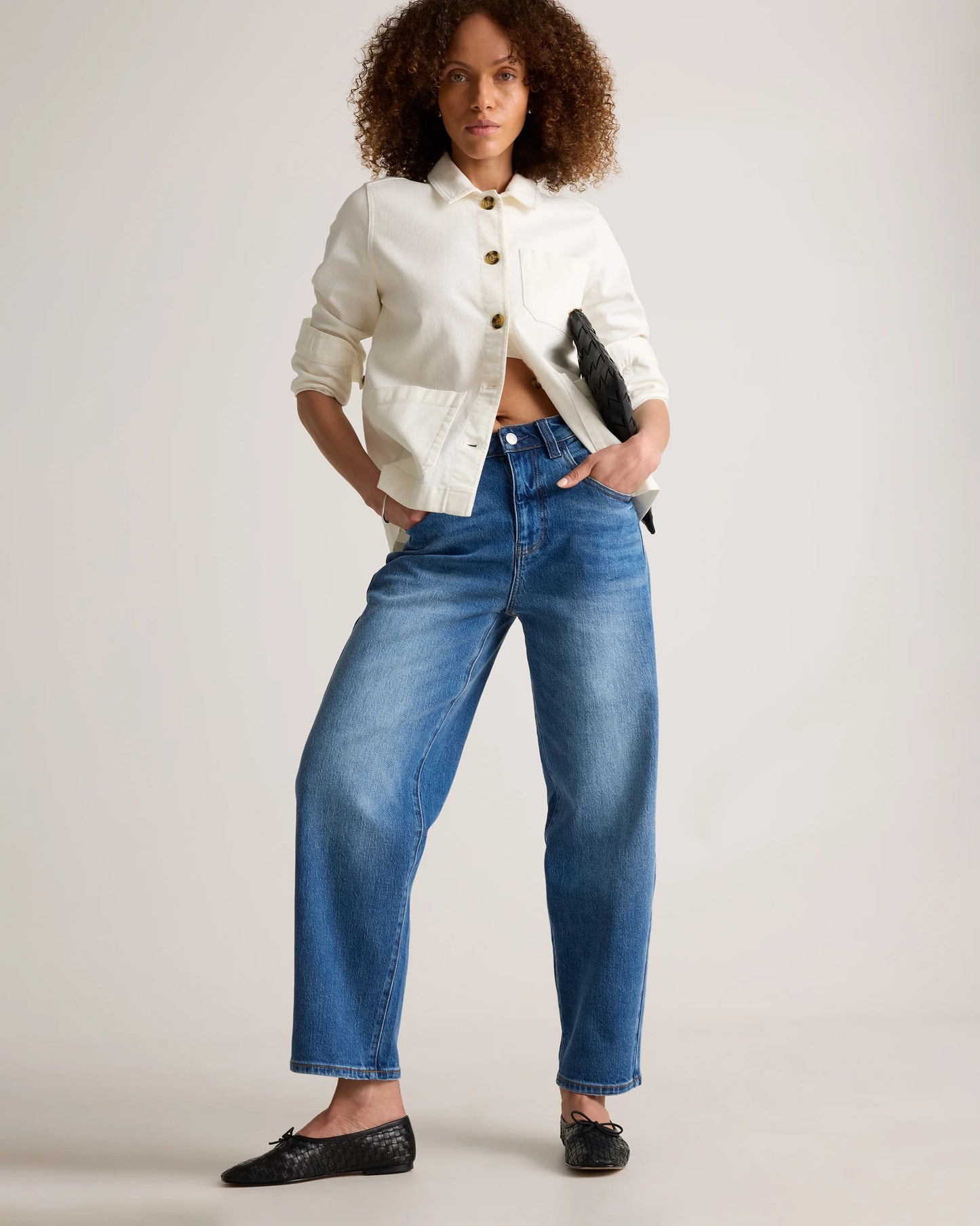 Bella Stretch Barrel Jeans - 24 / Cool Blue