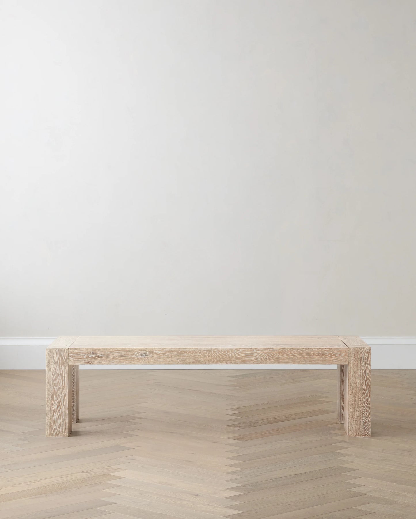 Reclaimed Oak Parsons Dining Bench - One Size / Weathered Oak