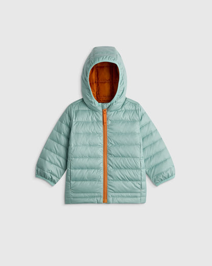 Lightweight Down Hooded Puffer Jacket - 12-18M / Blue Moon