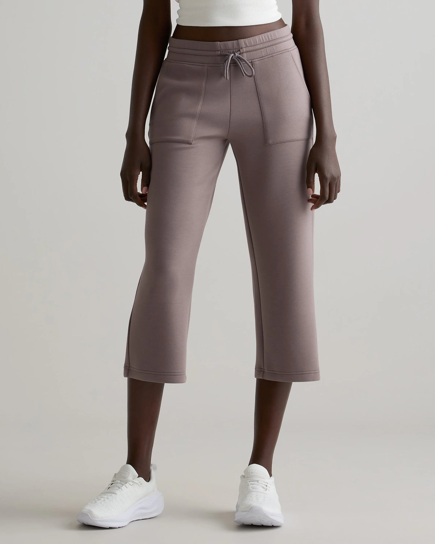 CloudComfort High-Rise Cropped Sweatpants - XS / Pebble Beige