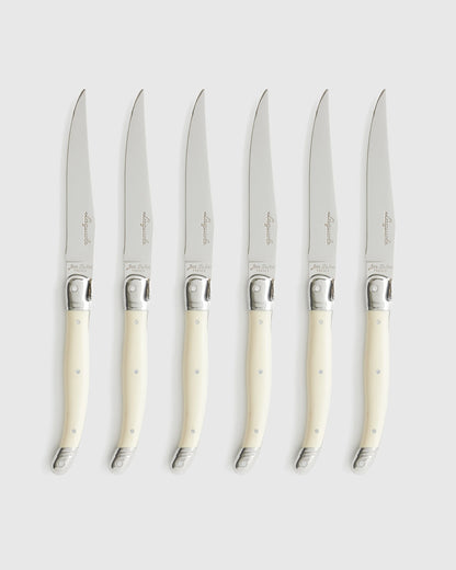 Jean Dubost Laguiole Steak Knives (Set of 6) - One Size / Ivory