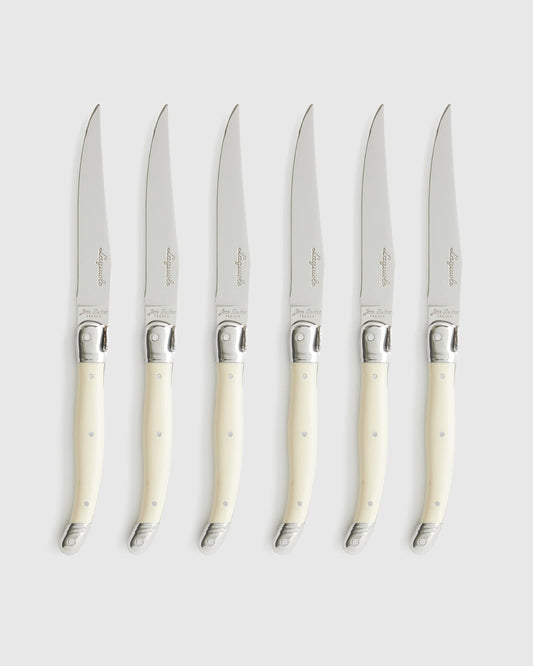 Jean Dubost Laguiole Steak Knives (Set of 6) - One Size / Ivory