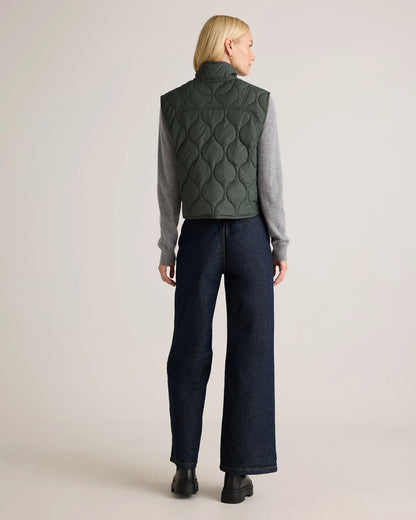 Featherless Quilted Puffer Vest - XS / Verdant Pine