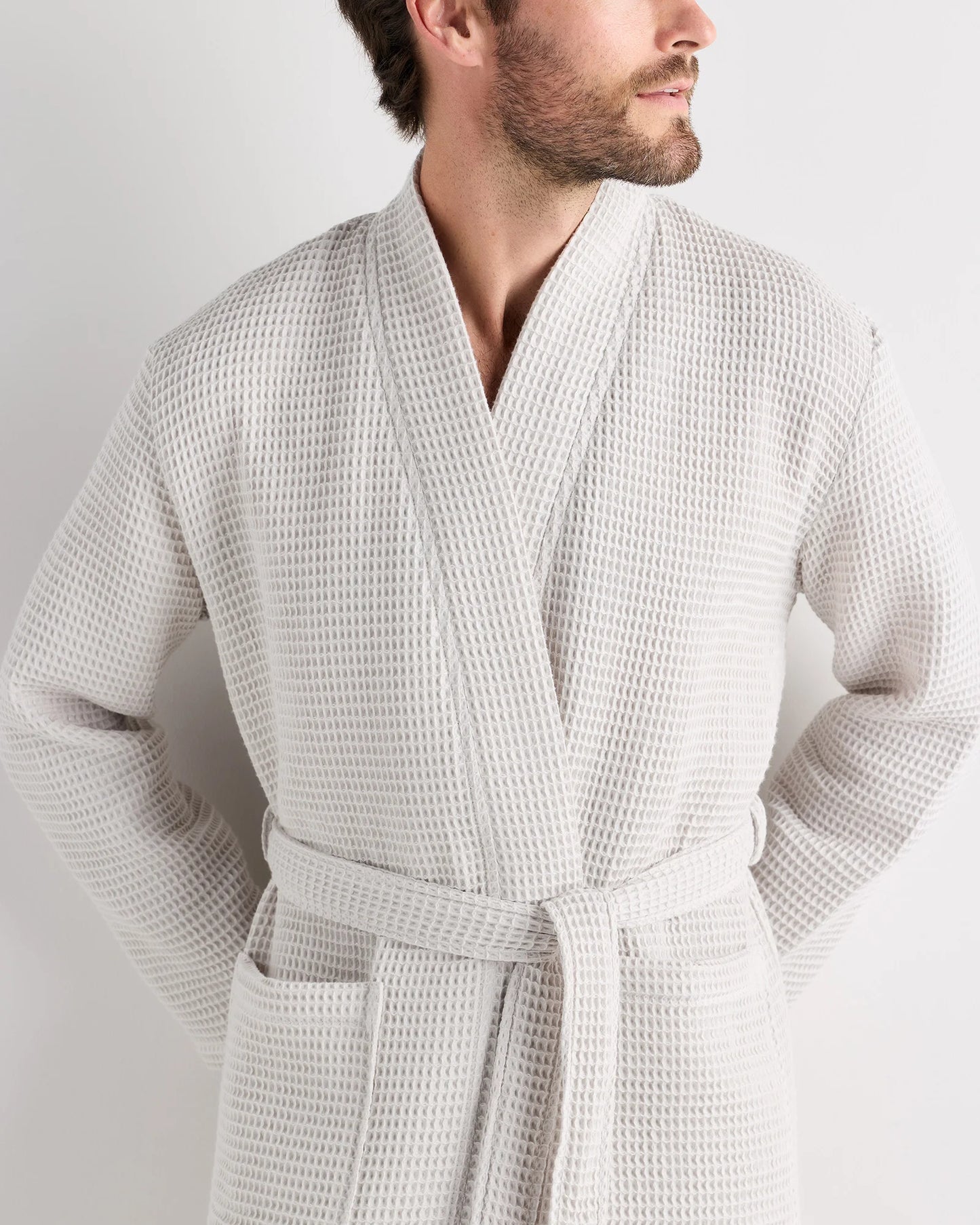 Organic Turkish Waffle Robe - XS / White