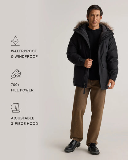 Responsible Down Hooded Parka - S / Storm Blue