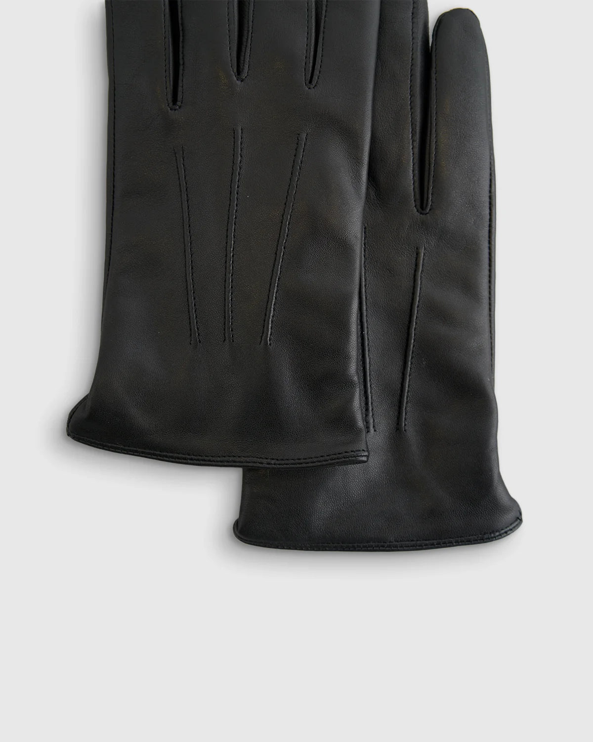 Cashmere Lined Leather Gloves - S / Black