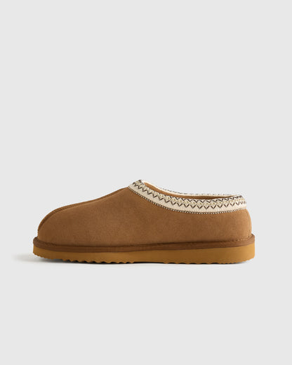 Men's Australian Shearling Clog Slipper - 7 / Pecan