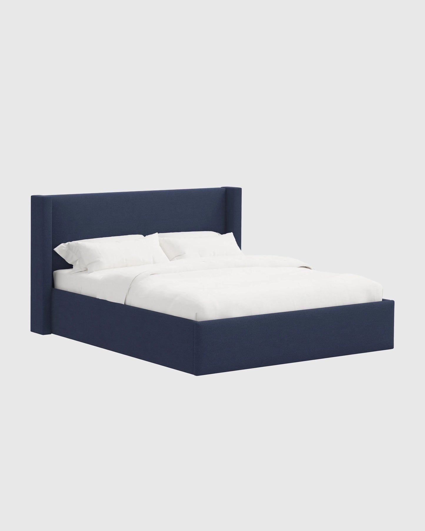100% Linen Wingback Bed - Full / Canvas
