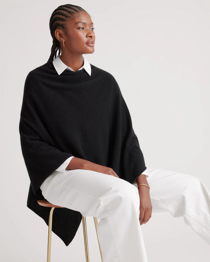 Mongolian Cashmere Poncho - One Size / Heather Grey